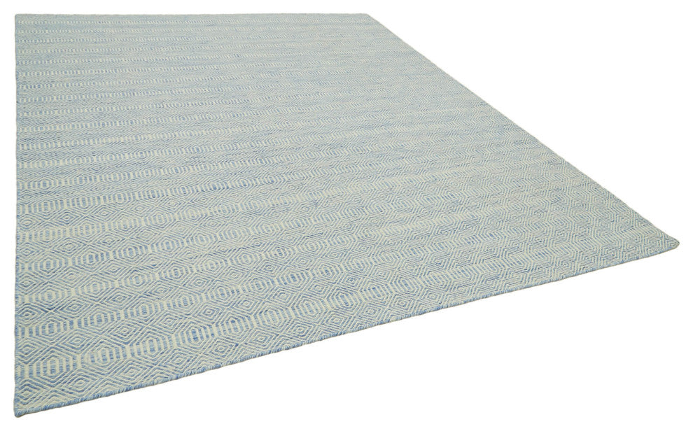 Rug N Carpet - Hand-knotted Modern Design 8' 0'' x 10' 0'' Wool Unique Kilim Rug