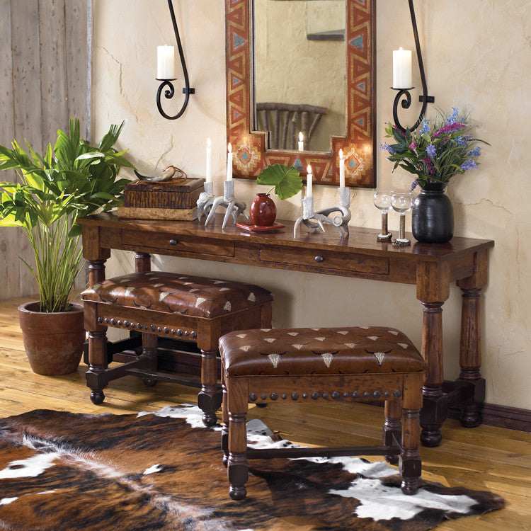 Pergamino Tricolor Cowhide Rug, Xl