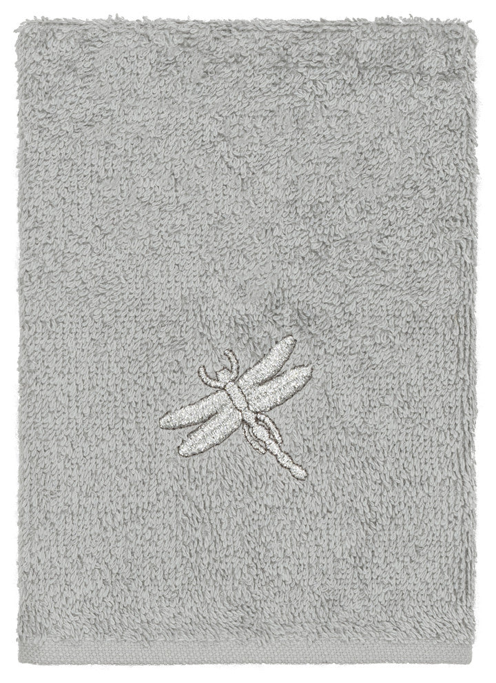 Linum Home Turkish Cotton Braelyn 3-Piece Embellished Towel Set, Light Gray
