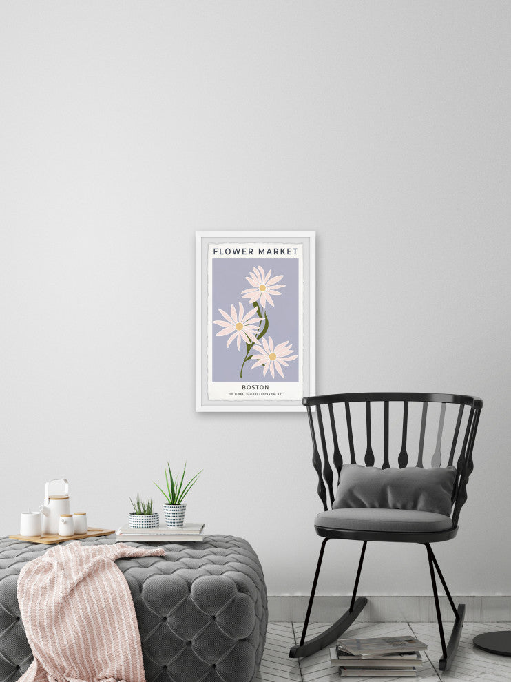"Boston Flower Market" Framed Painting Print, 12x18