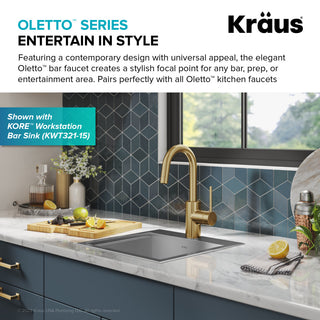 Oletto 1-Hole Kitchen Bar Faucet, Spot Free BB