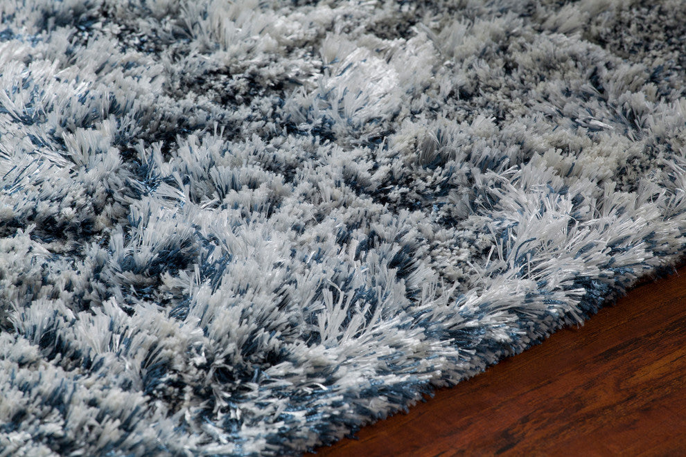 Atlantis Ombre Contemporary Area Rug, Blue, 7'9"x10'6"