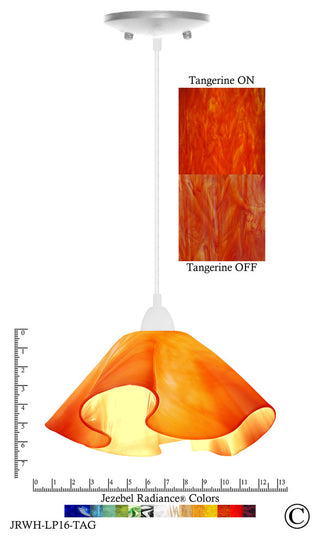 Jezebel Radiance Lily Large Pendant, Tangerine
