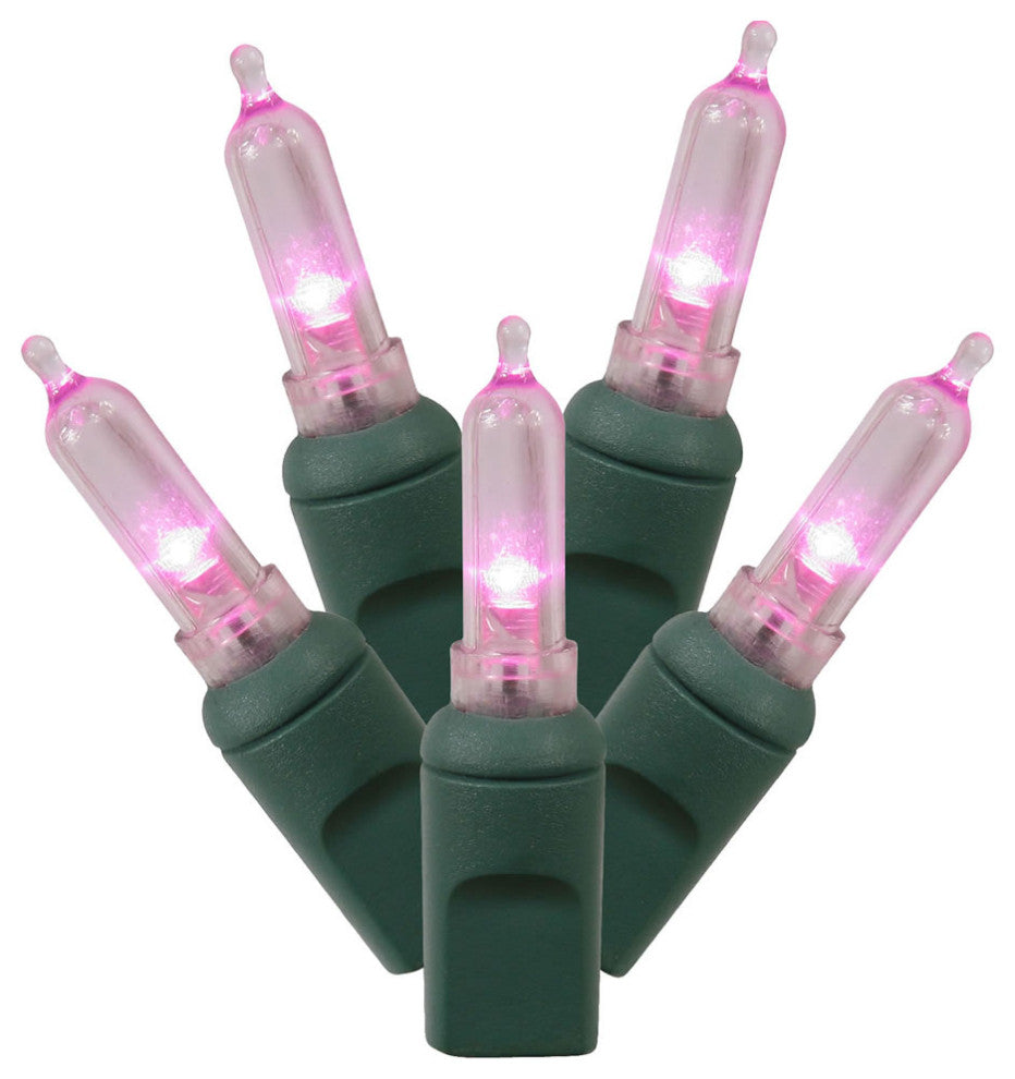 Vickerman X6G7510 50 Pink Italian Led, 25' Christmas Single Mold Light Strand