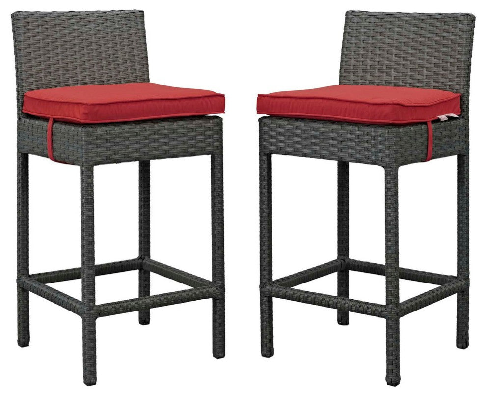 Sojourn 2 Piece Outdoor Patio Sunbrella Modern Pub Set
