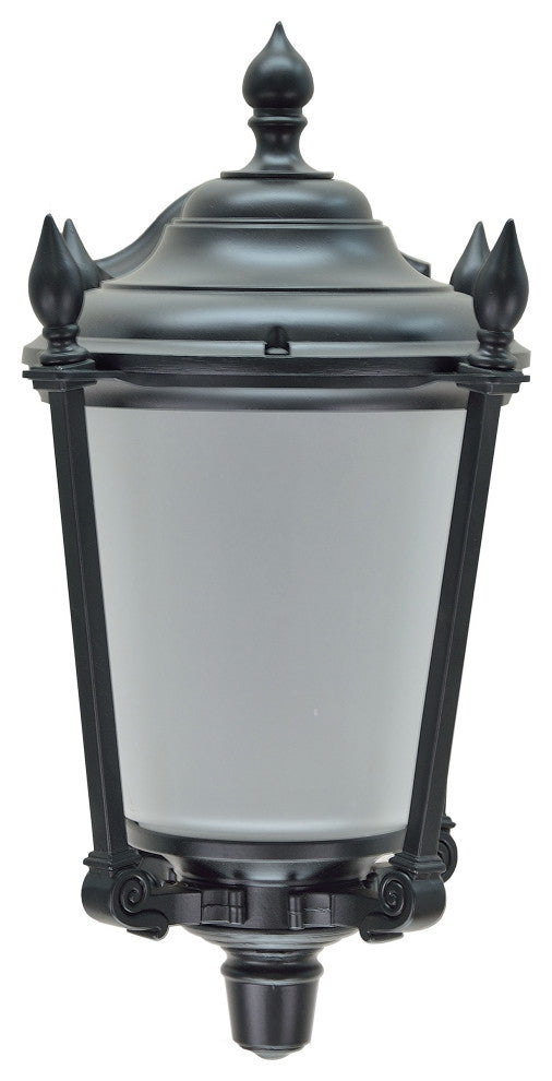60007-2 1-Light Medium Outdoor Wall Light Fixture Black, 14 1/4" High