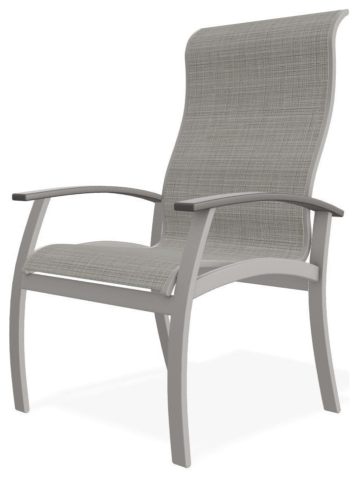 Belle Isle Sling Outdoor Dining Chair, Deacon/Beachwood