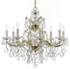Crystorama Maria Theresa 9-Light Clear Crystal Gold Chandelier, Gold, Swarovski Strass Crystal