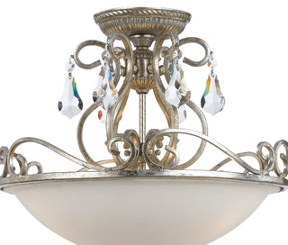 Crystorama Lighting Group 5010-CL-MWP Ashton 3 Light 17"W - Olde Silver