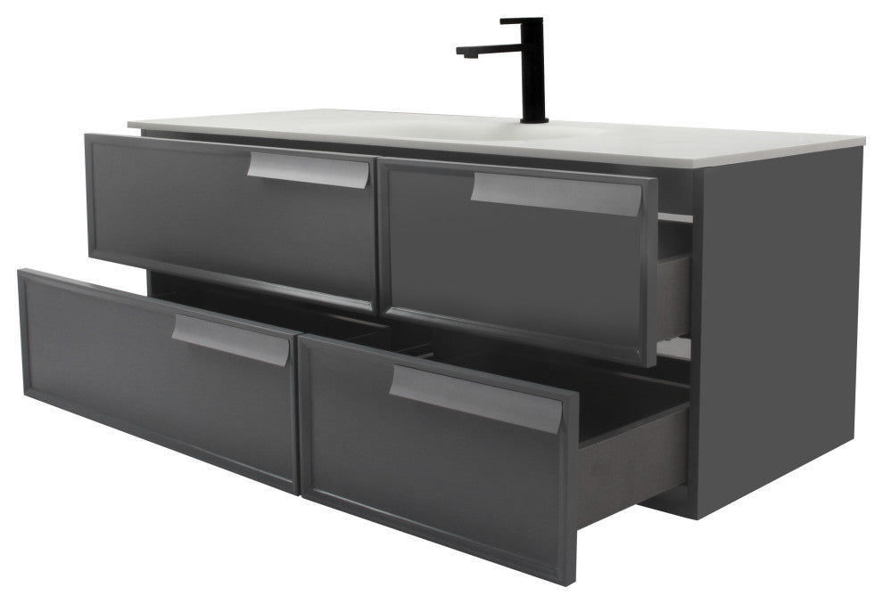 Aquamoon Garda 48" Bathroom Vanity Cabinet, Gray