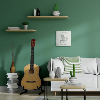 Living On Lake Time Chair And Paddle Country Word Design, 17"x17"