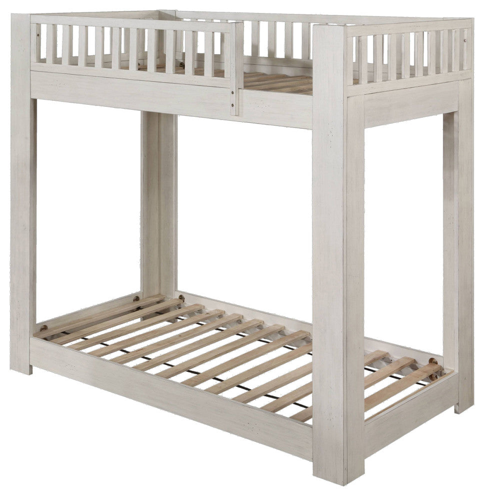 ACME Cedro T/T Bunk Bed, Weathered White Finish