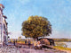 Alfred Sisley Chestnut Tree at SaintMammes Premium Canvas Print