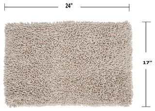 Fantasia Bath Rug Bath Rugs Set, 17x24 Rectangle, Ivory
