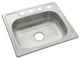 Sterling Middleton Single Bowl 4-Hole Drop-in Kitchen Sink, Stainless Steel