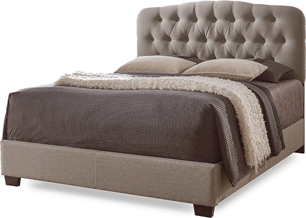 Romeo Contemporary Gray Button-Tufted Upholstered Queen Size Bed