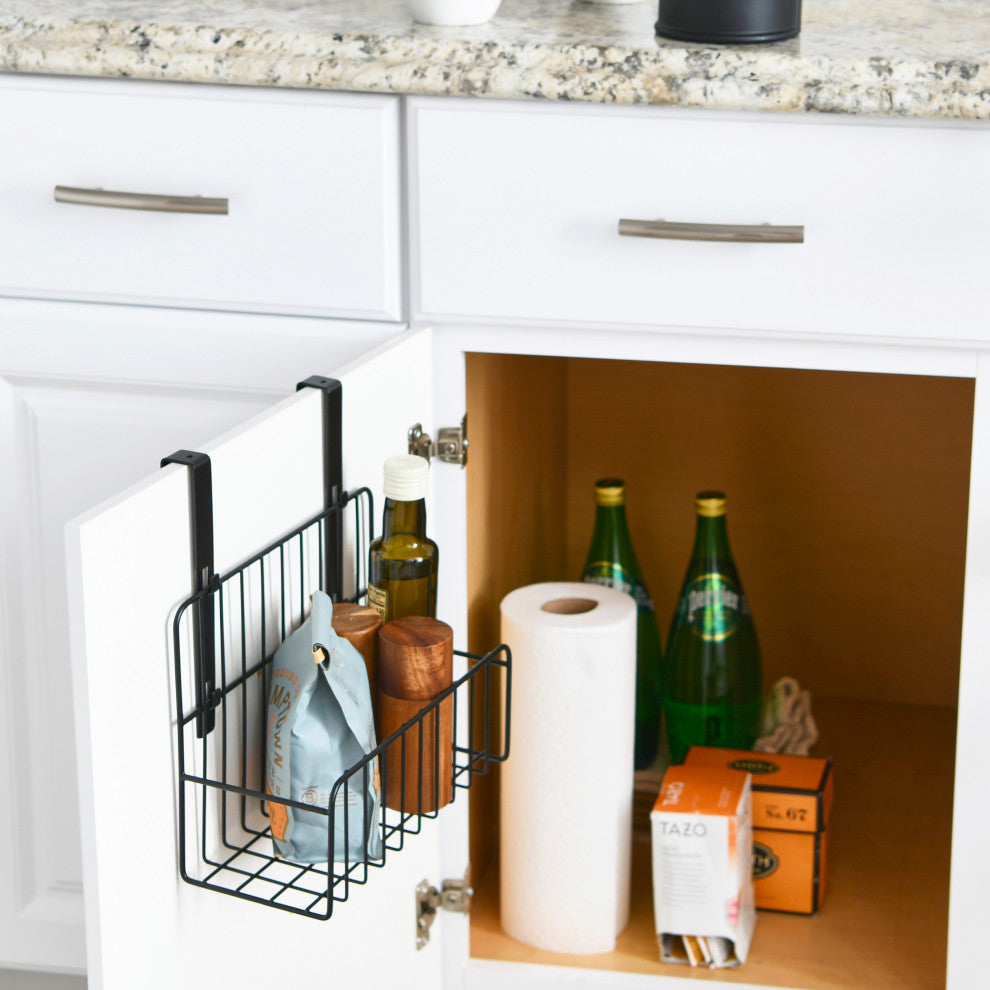 Over the Door Shallow Metal Basket