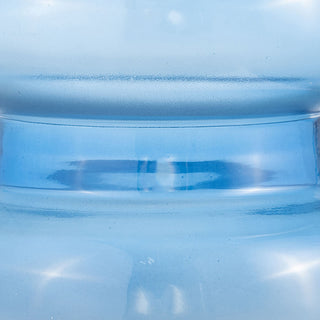 Glass, 17"H Accordion Vase, Blue