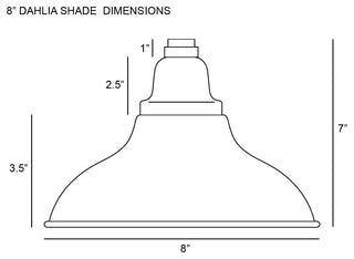 8" Dahlia LED Pendant Light, Galvanized Silver, Mahogany Bronze Downrod