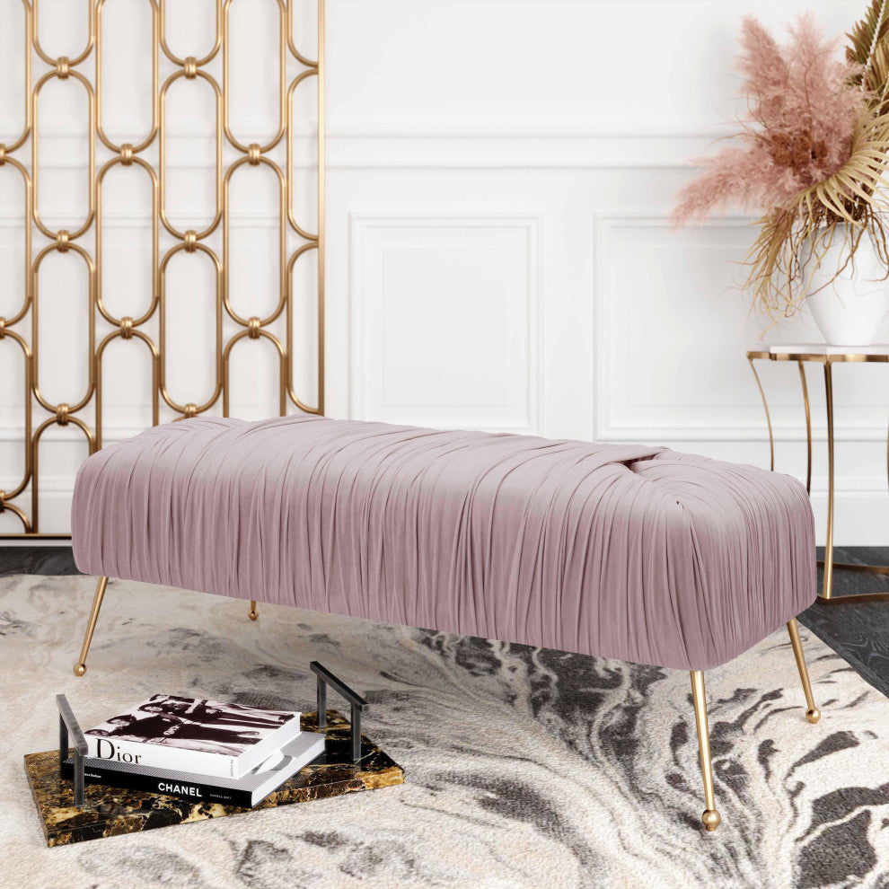 Jessica Mauve Velvet Bench