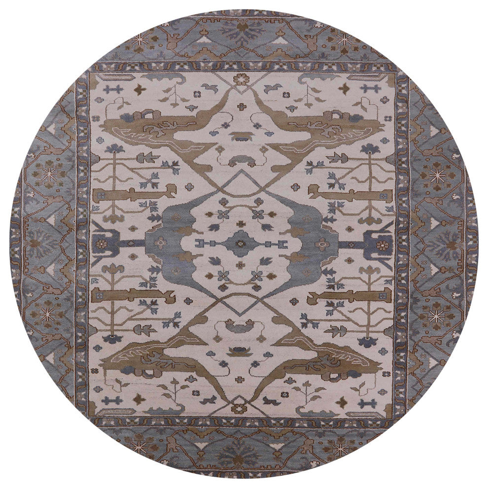 Ahgly Company Indoor Round Mid-Century Modern Area Rugs, 5' Round