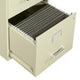 2 Drawer Locking Metal File Cabinet, Tan