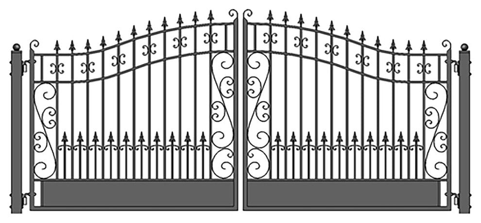 Aleko Iron Dual Swing Gate Venice Style