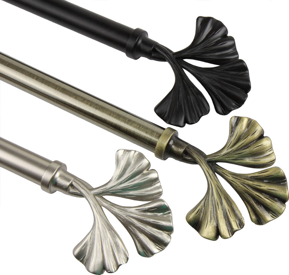 Florence 13/16 inch dia. Curtain Rod, Black, 66-120"
