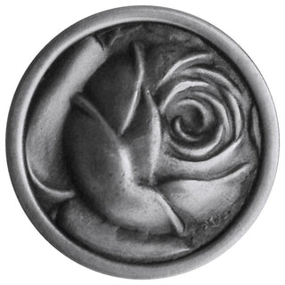 Mckenna's Rose Knob Antique Brass, Antique Pewter
