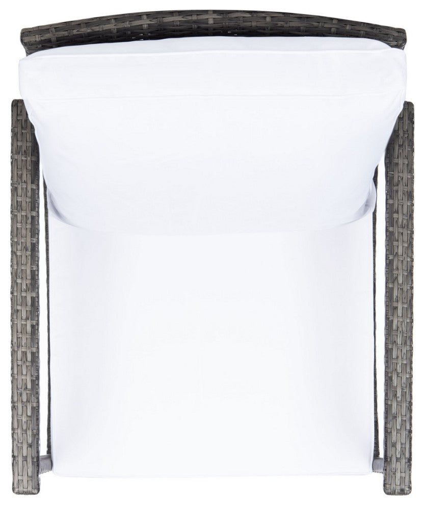 Safavieh Outdoor Daire Rocking Chair Grey Brown/White Cushion