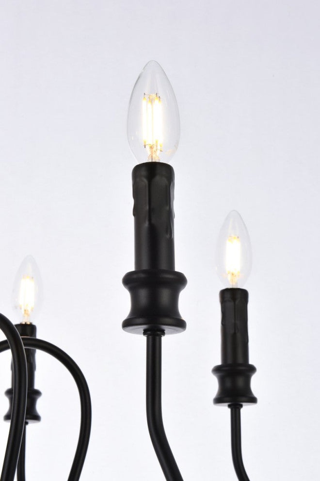 Flynn 6-Light Pendant, Black