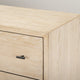 Ciara 6 Drawer Beige Fir Veneer With Black Metal Sideboard