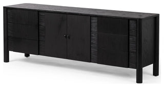 Pollard Media Console-Brushed Ebony Oak