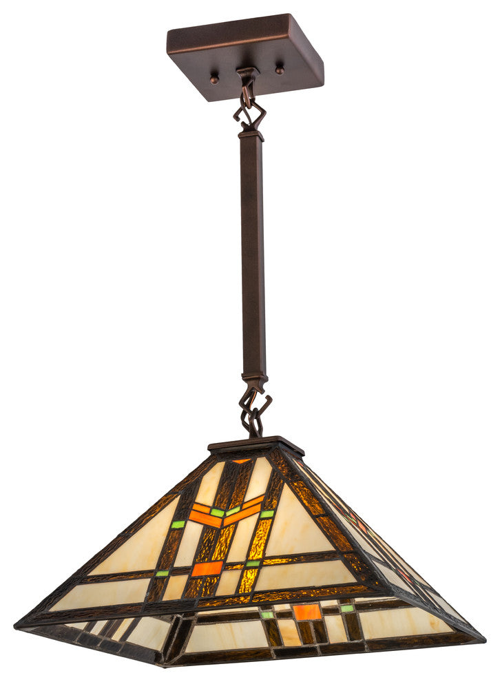 14 Square Prairie Wheat Pendant