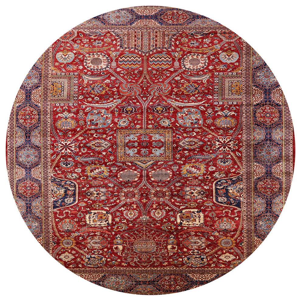 Ahgly Company Indoor Round Mid-Century Modern Area Rugs, 7' Round