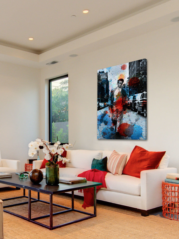 "James Dean NYC" Fine Art Canvas Print, 24"x36"