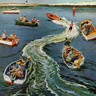 "Making a Wake" Art Print, 45x45 cm