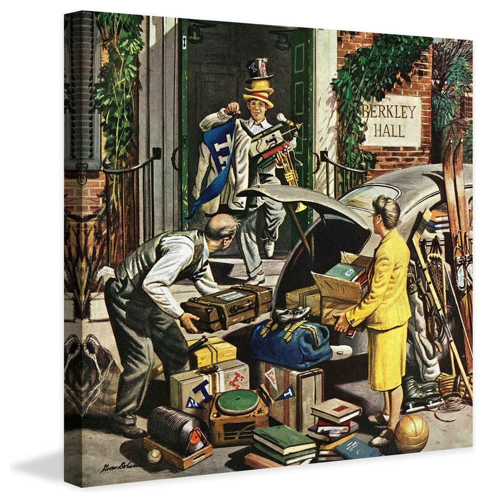 "Returning Home From College" Print on Canvas by Stevan Dohanos