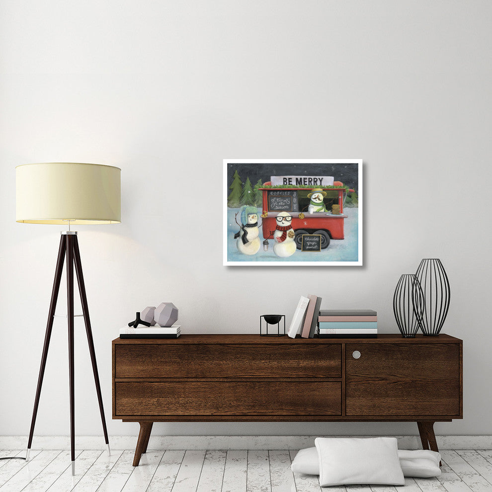 "Christmas on Wheels III Light" Digital Paper Print by Mary Urban, 34"x26"