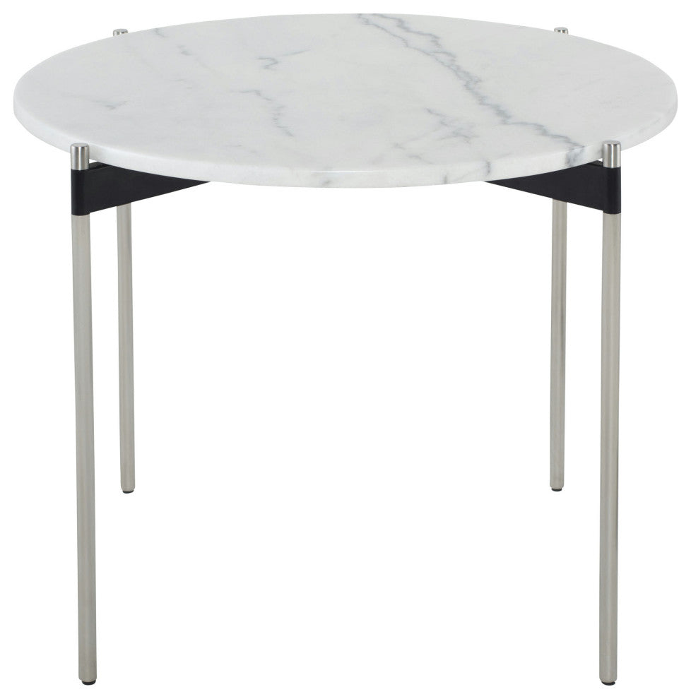 Pixie White Stone Side Table, HGNA488