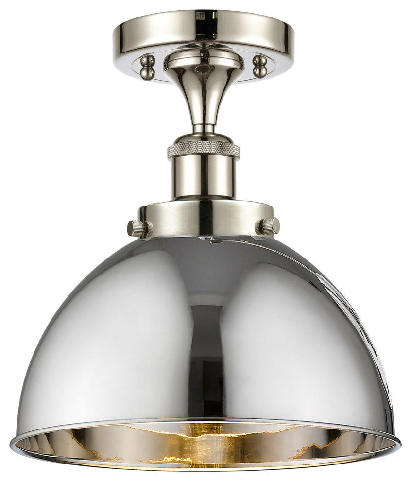 Ballston Urban Semi-Flush Mount, Polished Nickel, LED