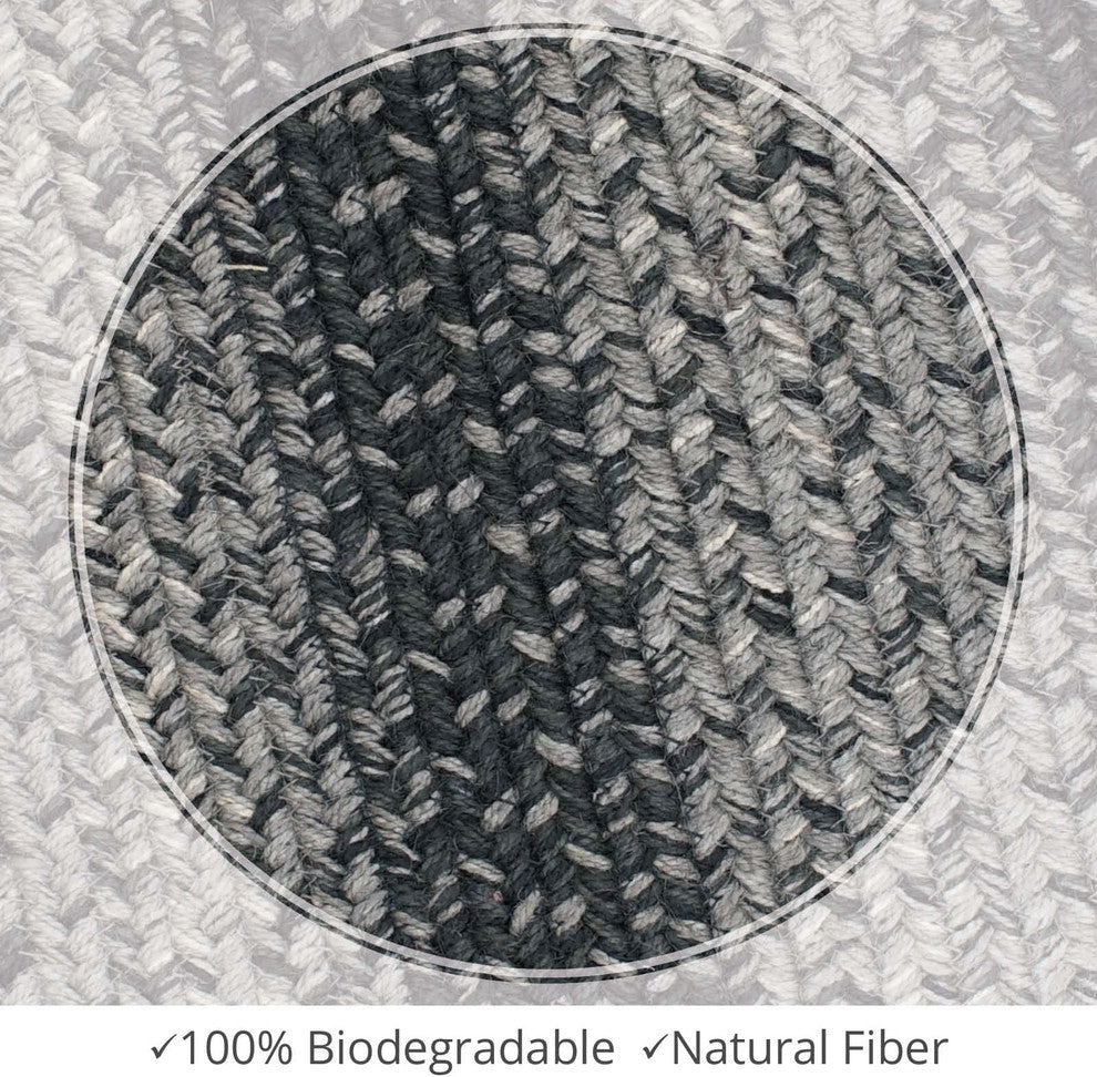 Homespice Decor - 8 x 10' Oval Flint Hill Jute Braided Rug