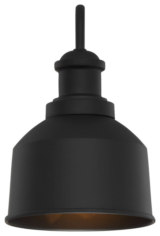 1-Light Outdoor Wall Lantern, Matte Black