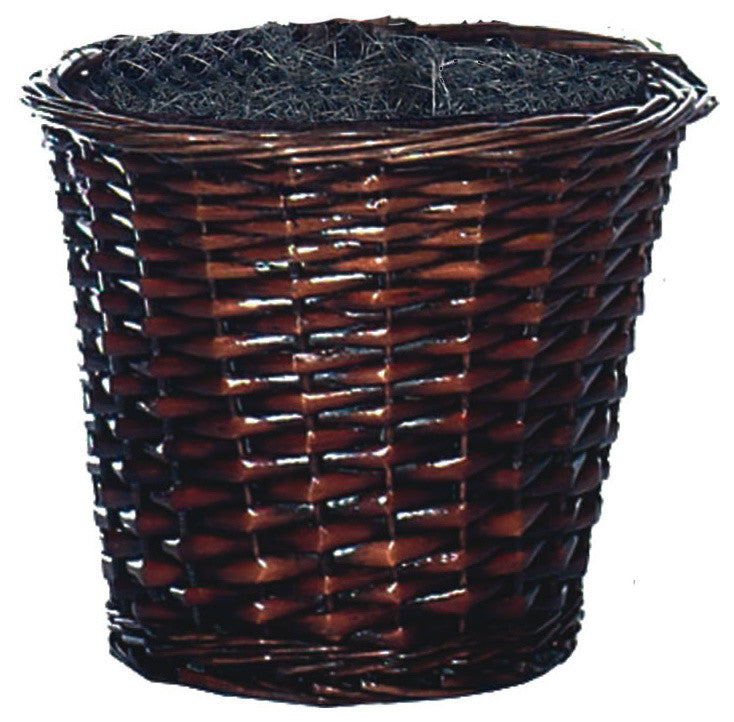 Vickerman 4' Artificial Marginata Extra Full Bush, Rattan Basket
