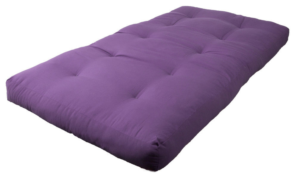 Blazing Needles Renewal 6" Twill Twin Futon Mattress, Grape