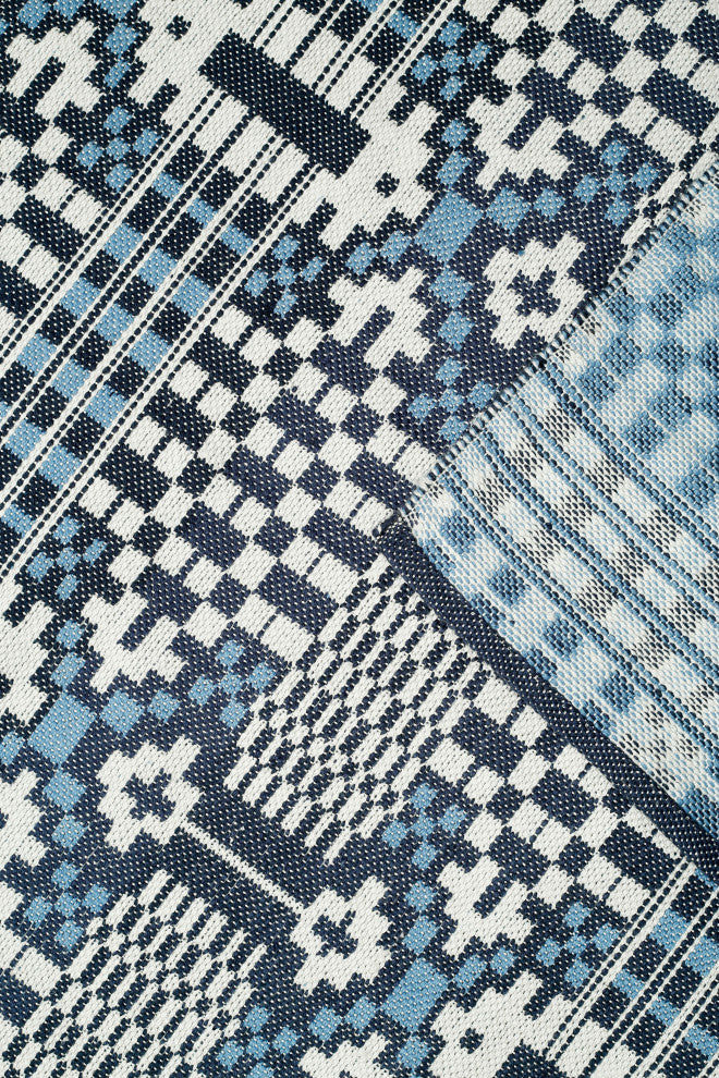 NuStory Porto Hand-Made Contemporary Area Rug, Blue, 5' X 8'
