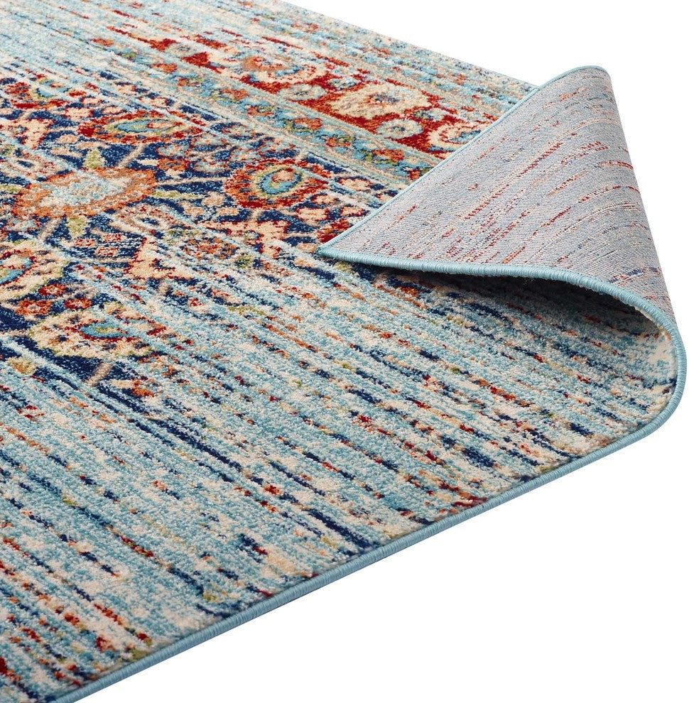 Naria Distressed Persian Medallion 8x10 Area Rug