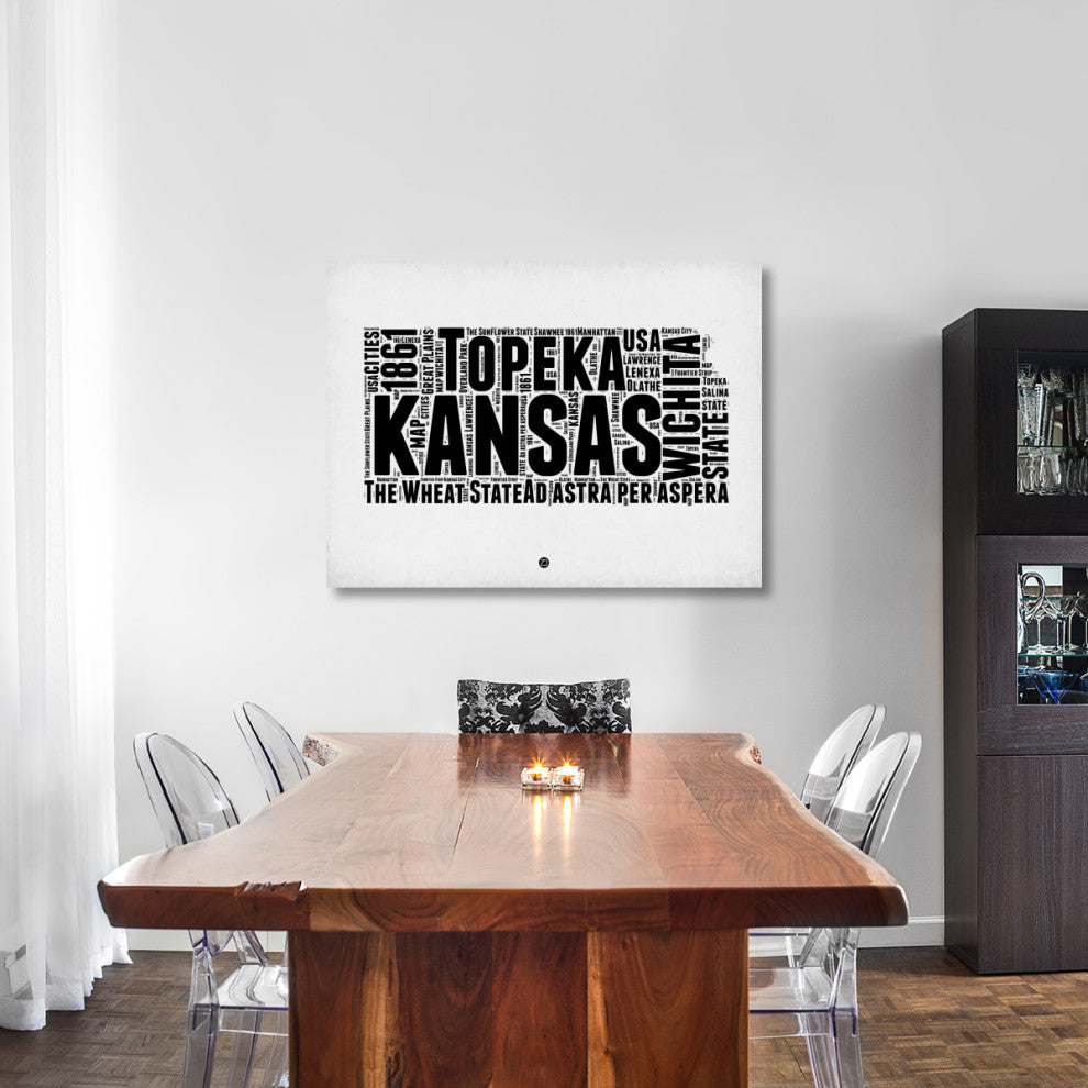 "Kansas Word Cloud 2" Fine Art Print