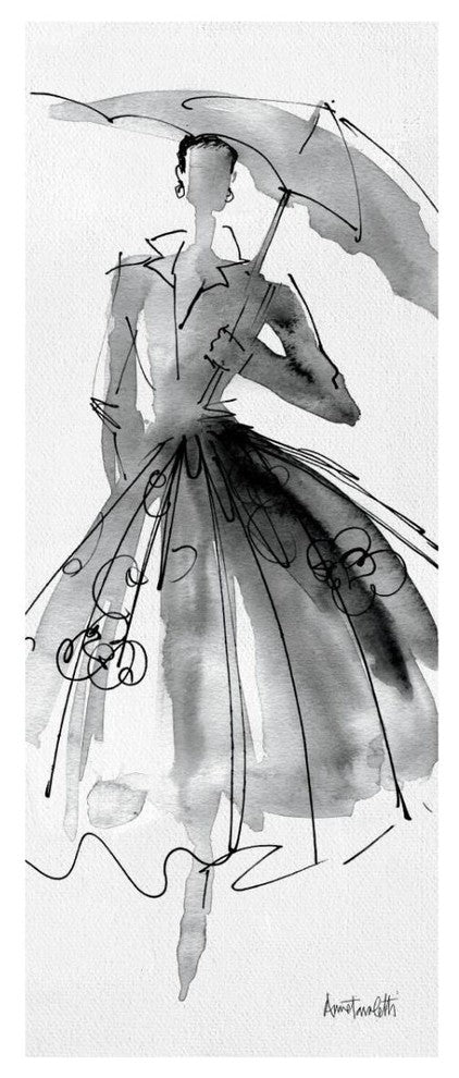 "Fashion Sketchbook VI" Digital Paper Print by Anne Tavoletti, 14"x32"