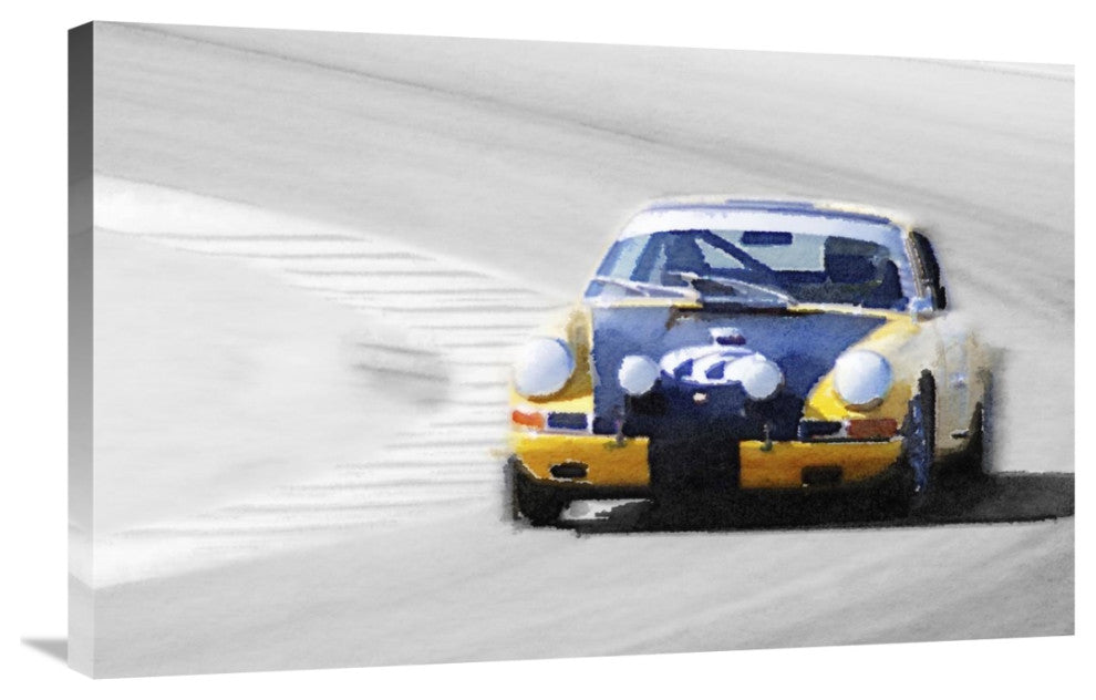 "Porsche 911 on Race Track Watercolor" Fine Art Print
